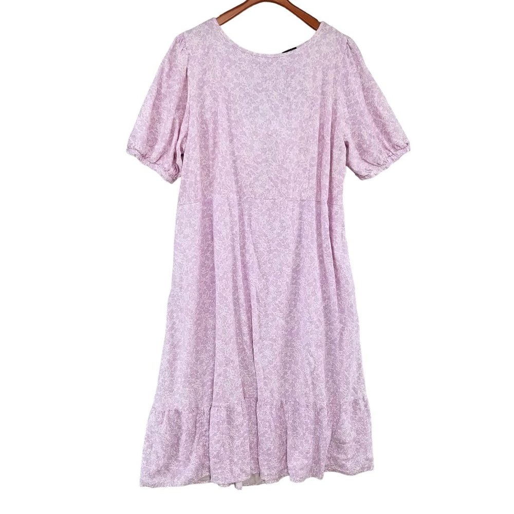 Who What Wear Lavender Floral Midi Dress